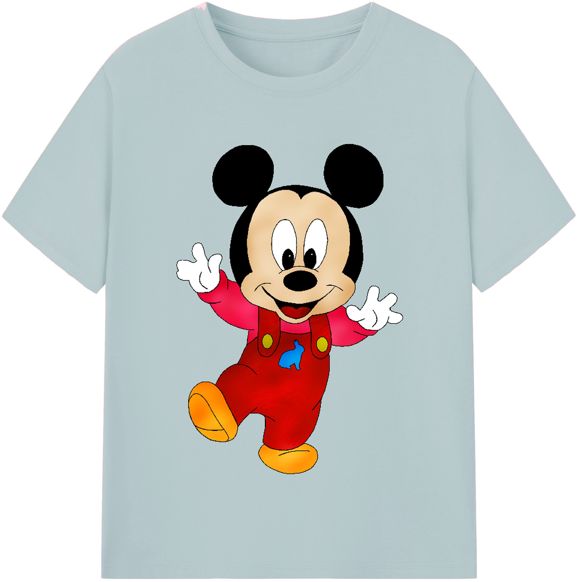 （画像用） ミッキーマウス Mickey Mouse 綿100％半袖Tシャツ（フロントプリント）